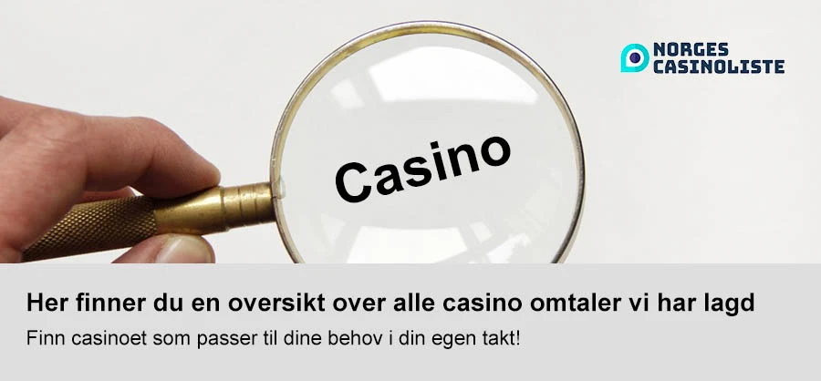 Alle casino omtaler Norgescasinoliste