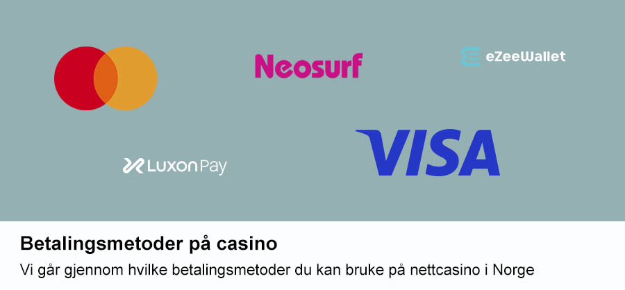Betalingsmetoder på nettcasino i Norge