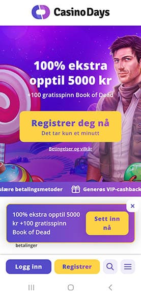 Casino Days på mobil